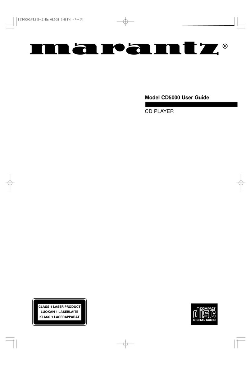 Marantz CD-5000 User manual