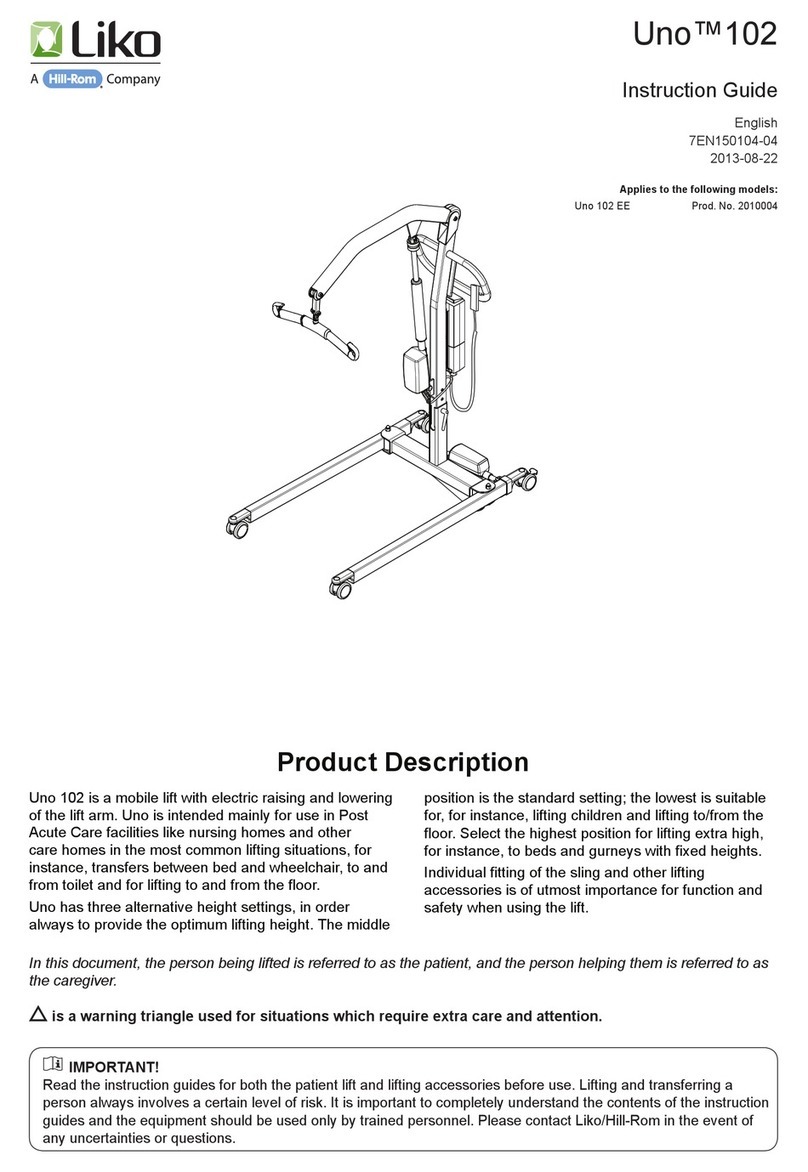 Liko Uno 102 Series Instruction guide