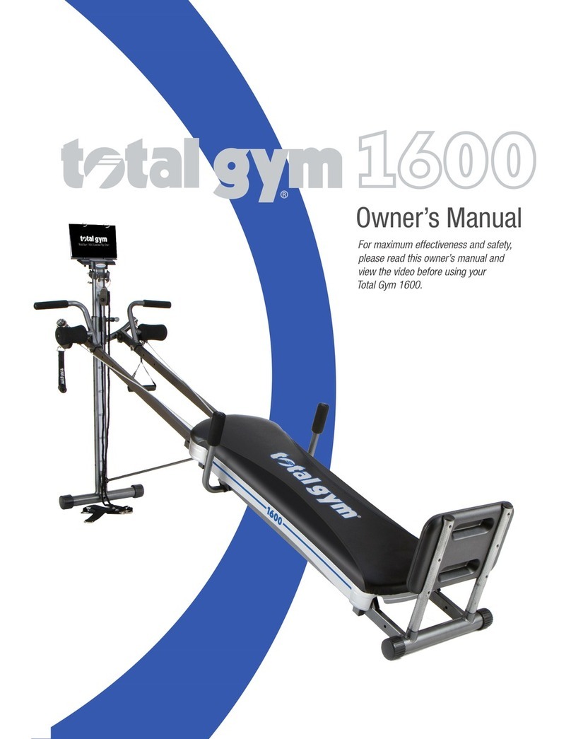 Total Gym 1600 User manual