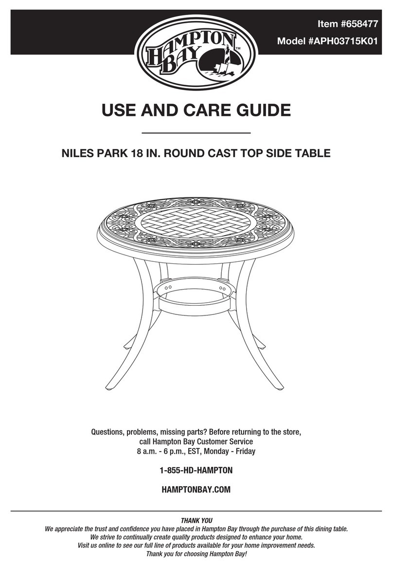 HAMPTON BAY APH03715K01 Use and care guide