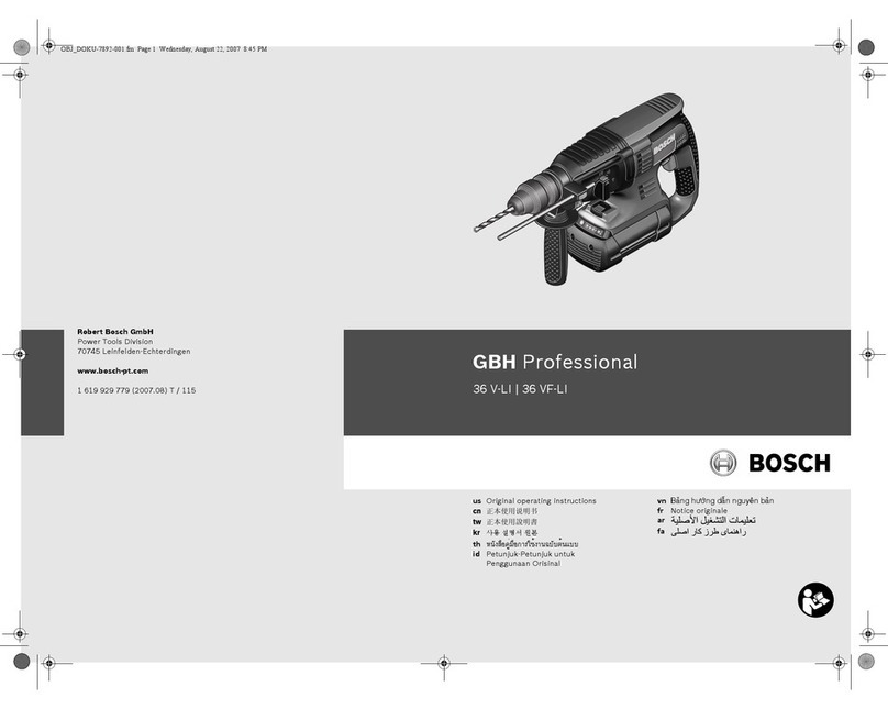 Bosch GBH 36 V-LI Professional Original operating instructions