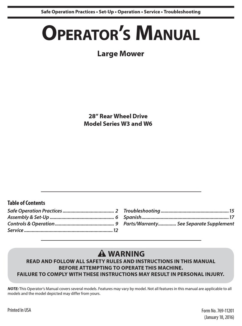 Cub Cadet W3 User manual