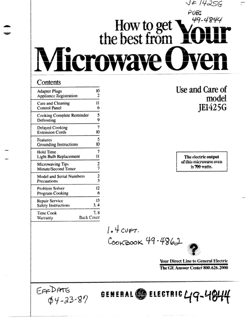 GE JE142f5 User manual GE JE142f5 User manual
