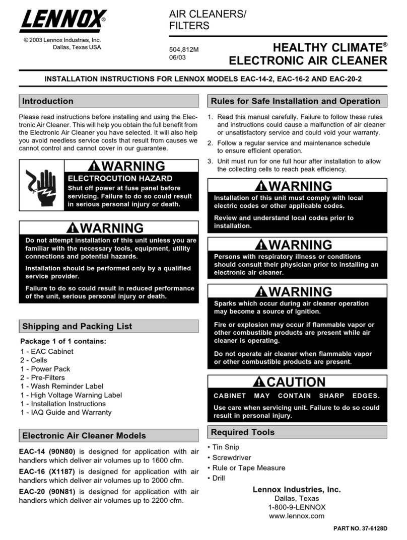 Lennox EAC-14-2 User manual