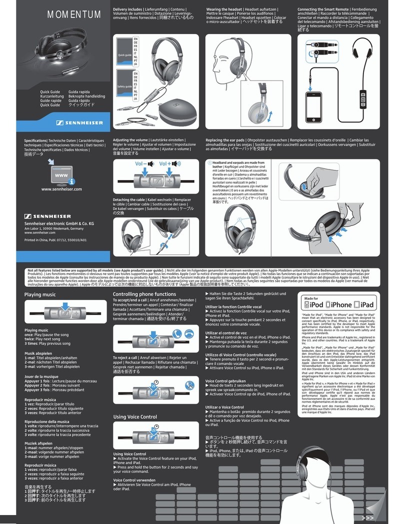 Sennheiser MOMENTUM Black quick guide