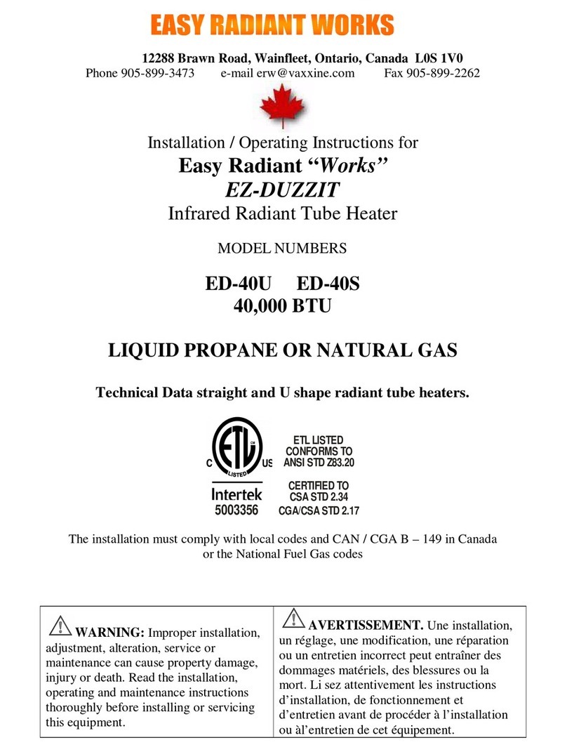Easy Radiant Works ED-40U User manual