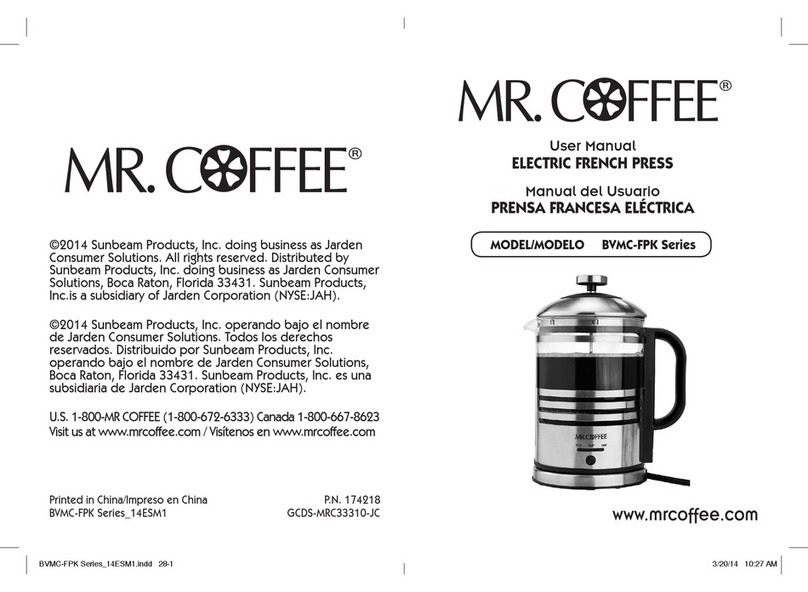 Mr. Coffee BVMC-FPK Series user manual
