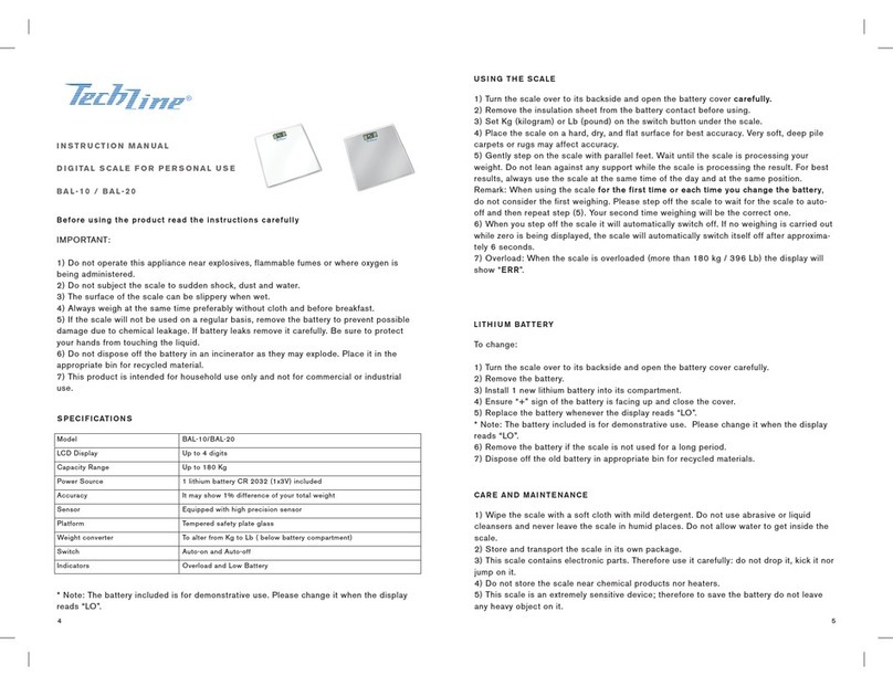 TechLine BAL-10 User manual