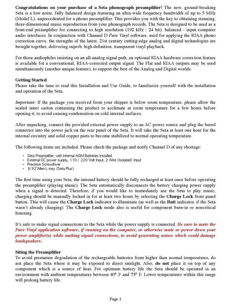 Channel D SETA L user manual