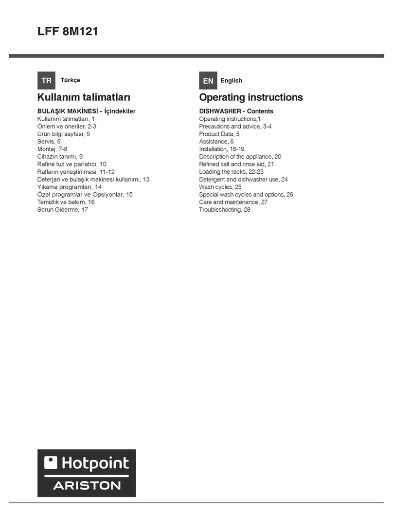Hotpoint Ariston LFF 8M121 operating instructions