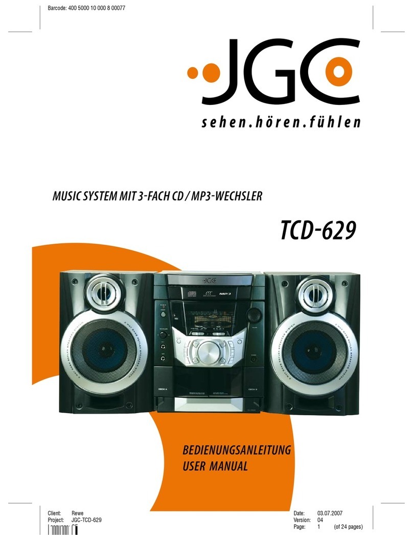 JGC TCD-629 user manual