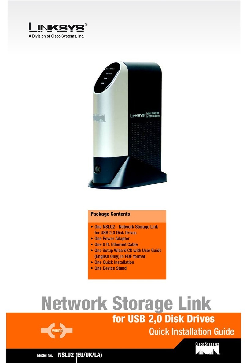Linksys NSLU2 - Network Storage Link NAS Server User manual