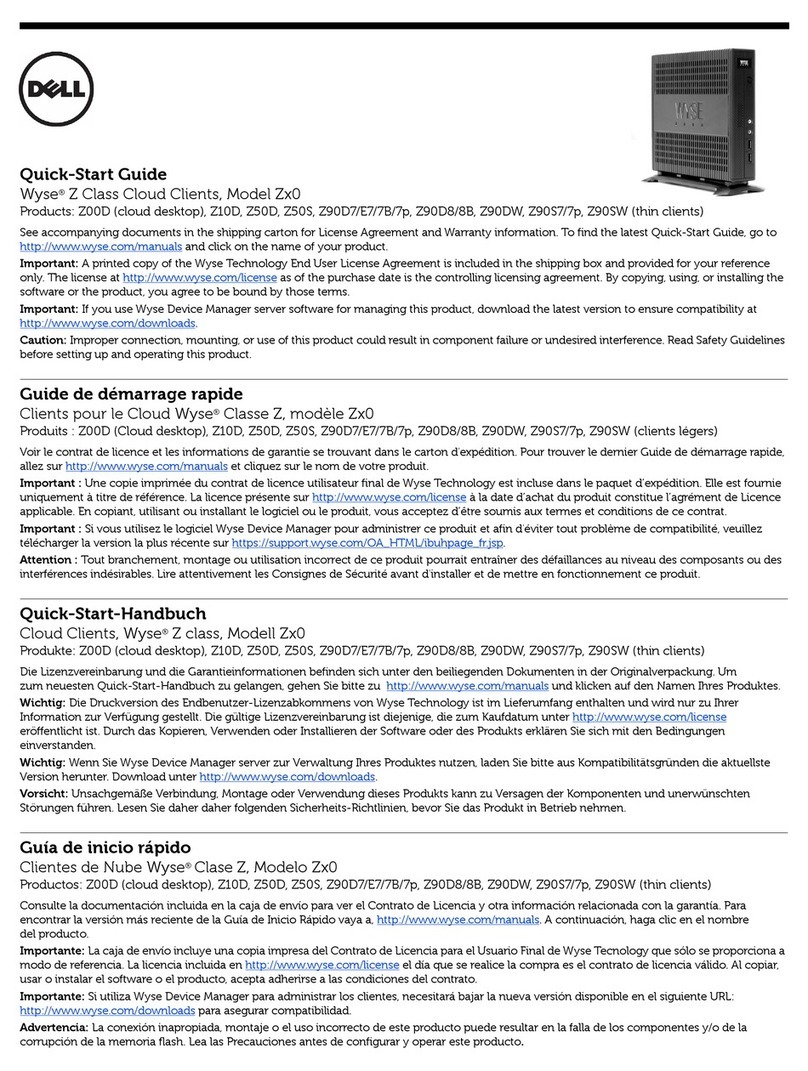 Dell Wyse Z00D User manual