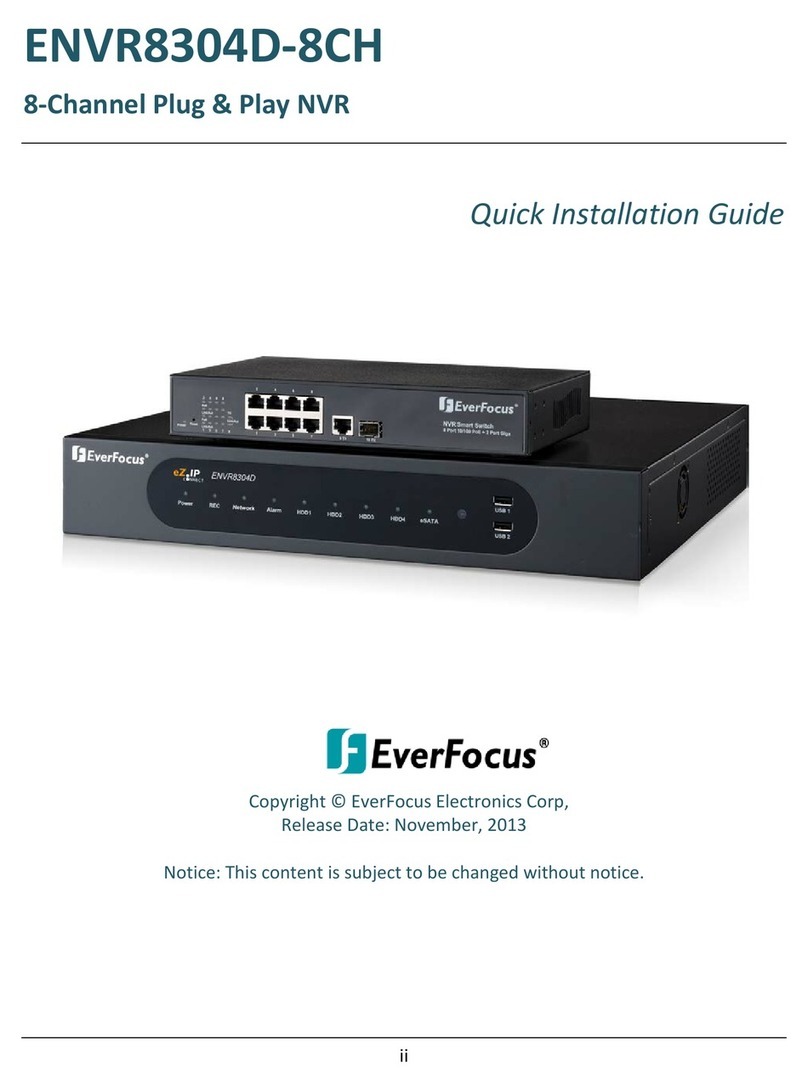 EverFocus ENVR8304D-8CH Quick installation guide EverFocus ENVR8304D-8CH Quick installation guide