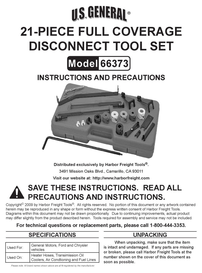 U.S. General 66373 Instructions and precautions