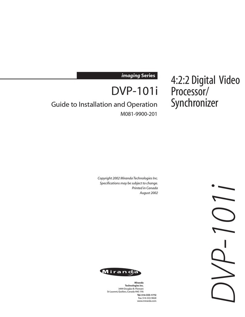 Miranda DVP-101i Instruction Manual