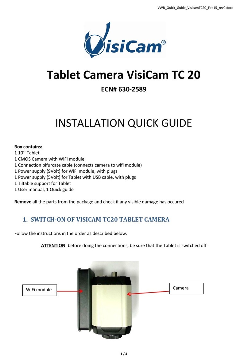 VISICAM TC 20 Installation quick guide