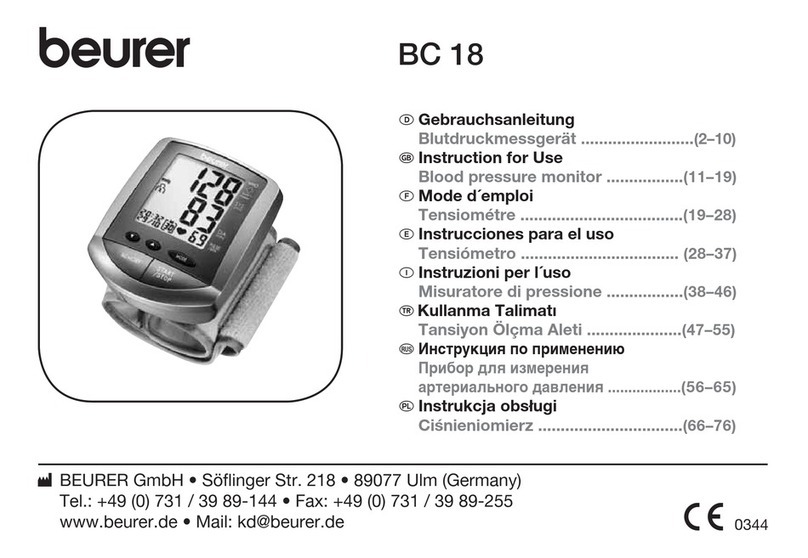 Beurer BC 18 User manual