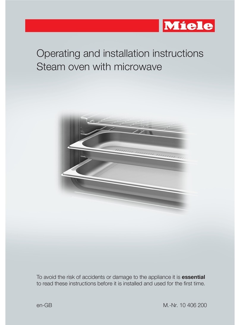 Miele 10 406 200 Operating and installation instructions