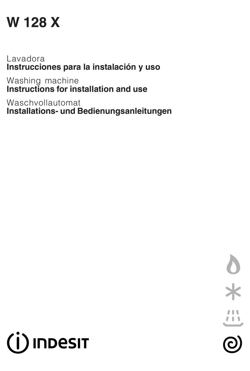 Indesit W 128 X Instructions for installation and use