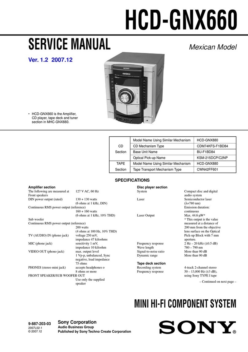 Sony HCD-GNX660 User manual