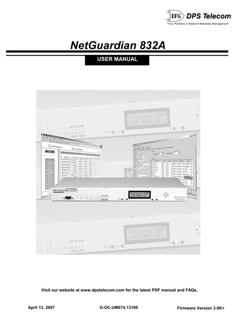 DPS Telecom NetGuardian 832A user manual