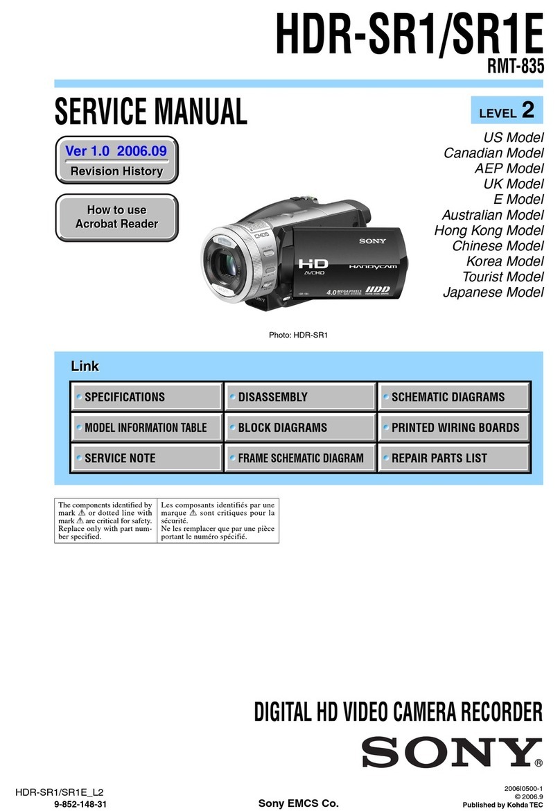 Sony Handycam HDR-SR1 Service manual