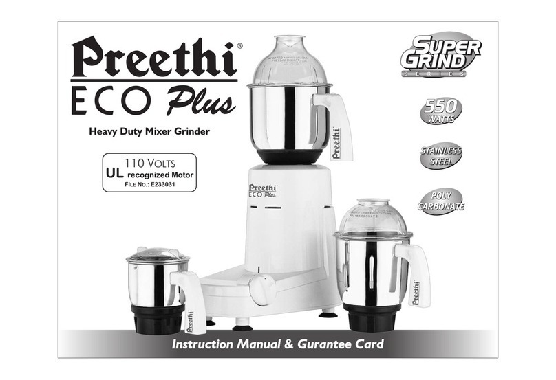 Preethi ECO Plus instruction manual