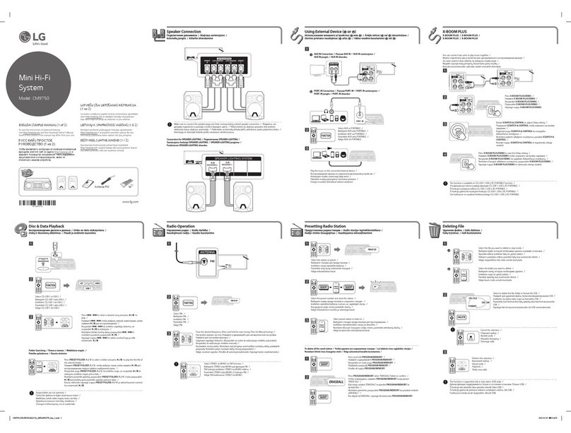 LG CM9750 Specification sheet