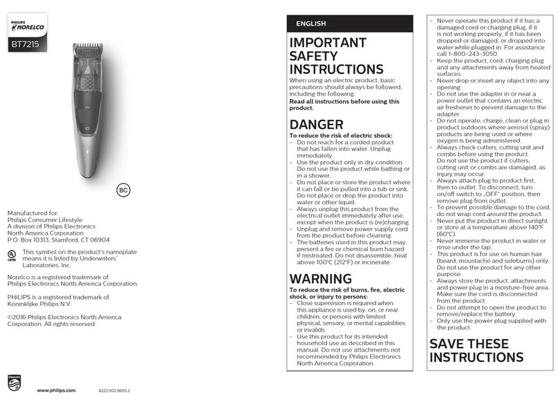Philips BT7215 instruction manual