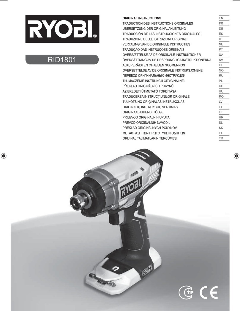 Ryobi RID1801 User manual