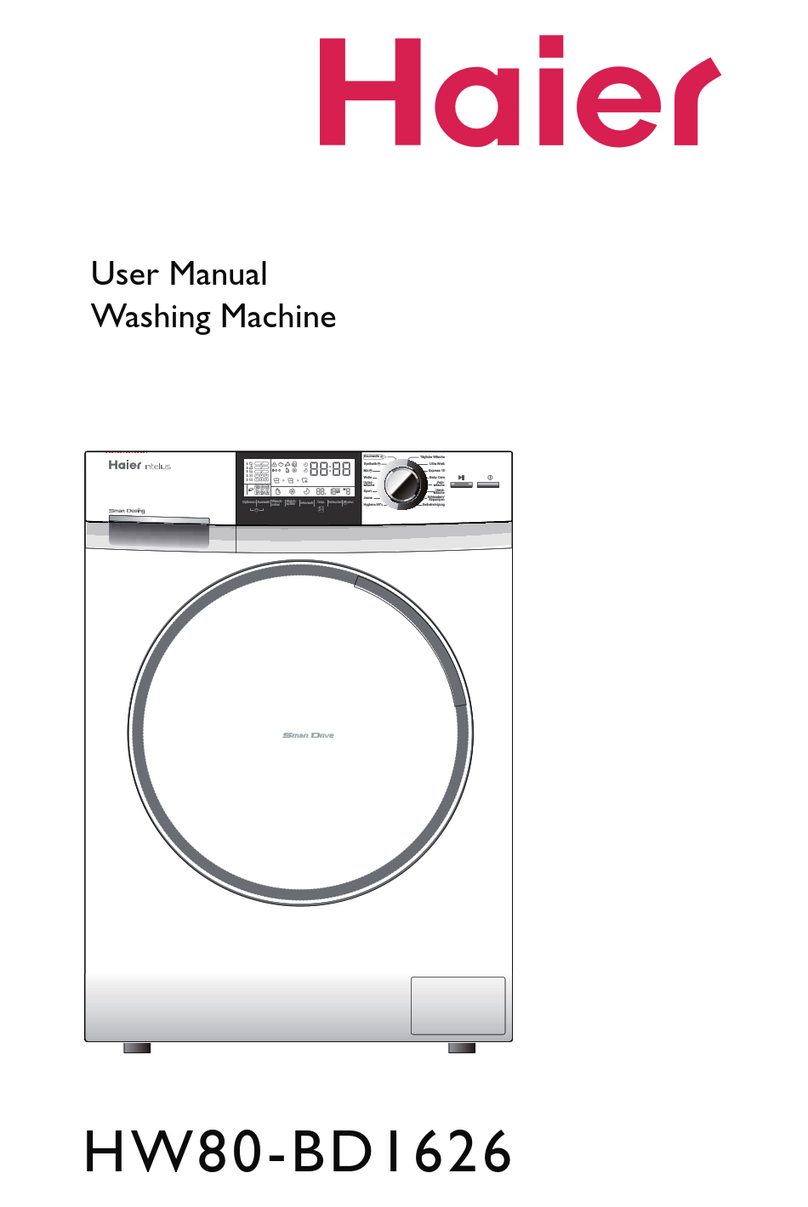 Haier HW80-BD1626 User manual Haier HW80-BD1626 User manual