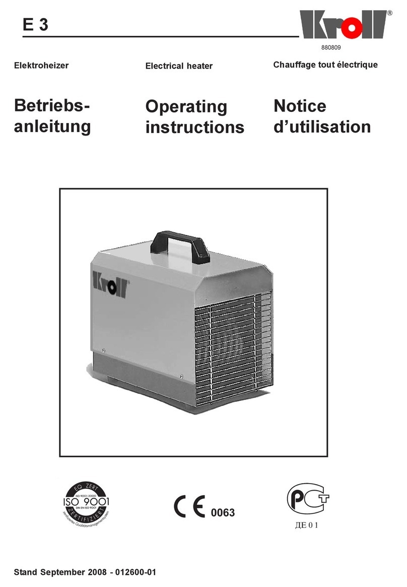 Kroll E 3 operating instructions