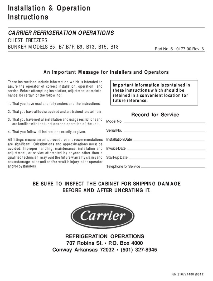 Carrier B5 Installation instructions