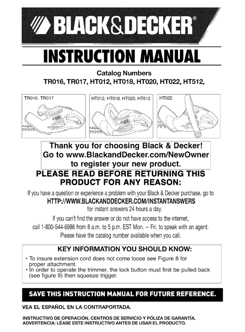 Black & Decker TR016 instruction manual