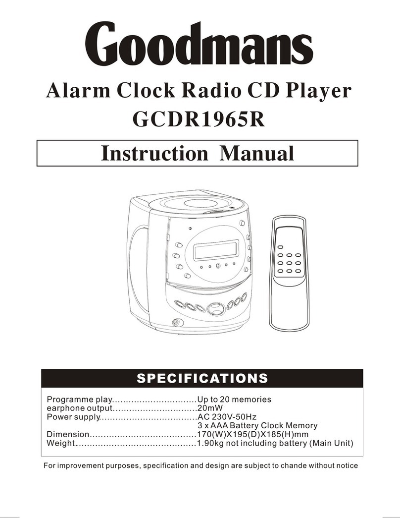 Goodmans GCDR1965R User manual Goodmans GCDR1965R User manual