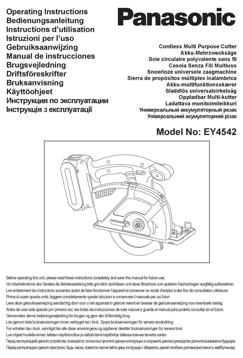 Panasonic EY4542 - CIRCULAR SAW 14.4V operating instructions