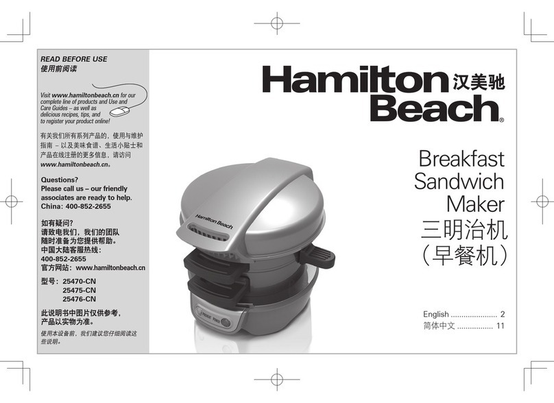 Hamilton Beach 25470-CN User manual