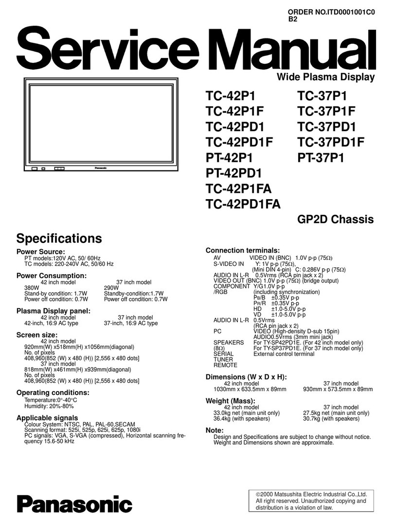 Panasonic Viera TC-42P1 User manual