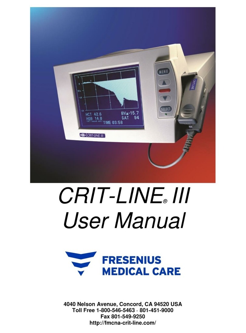 Fresenius Medical Care CRIT-LINE III user manual