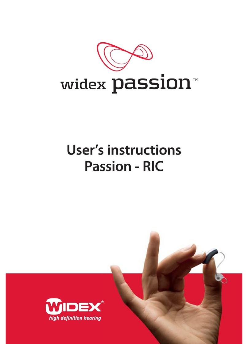 Widex Passion - RIC User instructions
