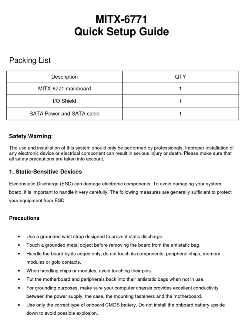 Habey MITX-6771 Quick setup guide