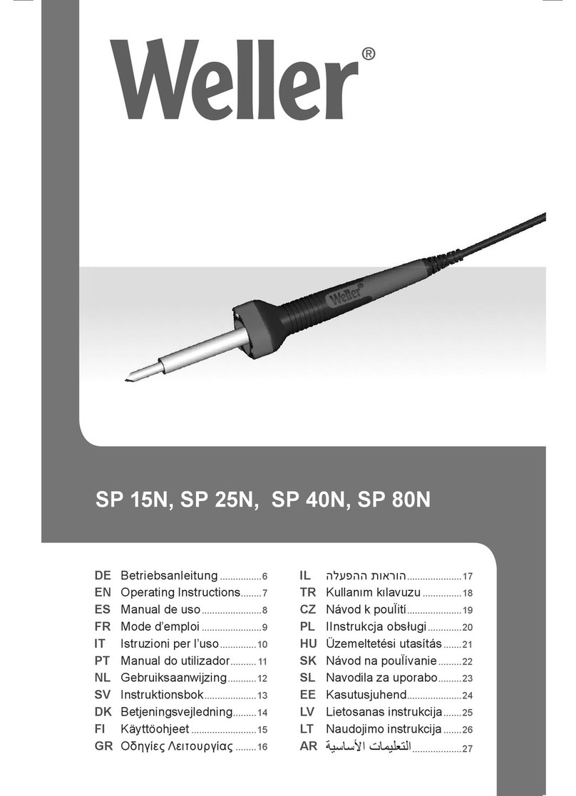 Weller SP 15N operating instructions