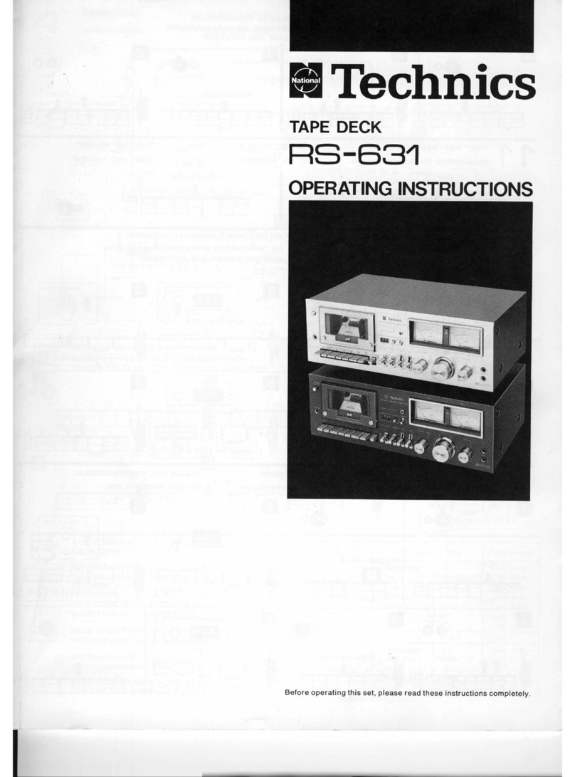 Technics RS-631 User manual