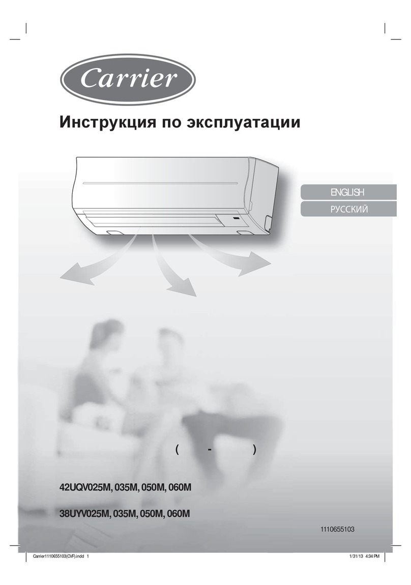 Carrier 42UQV025M Series User manual