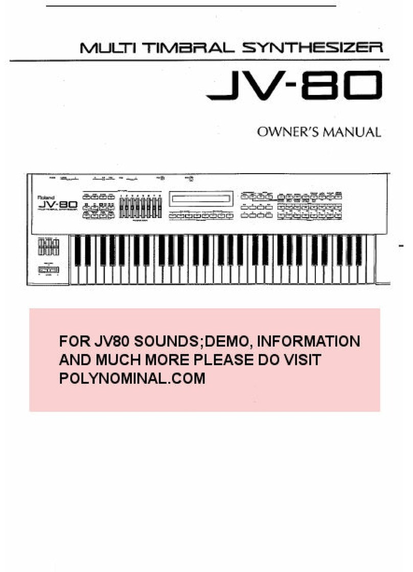 Roland JV80 User manual