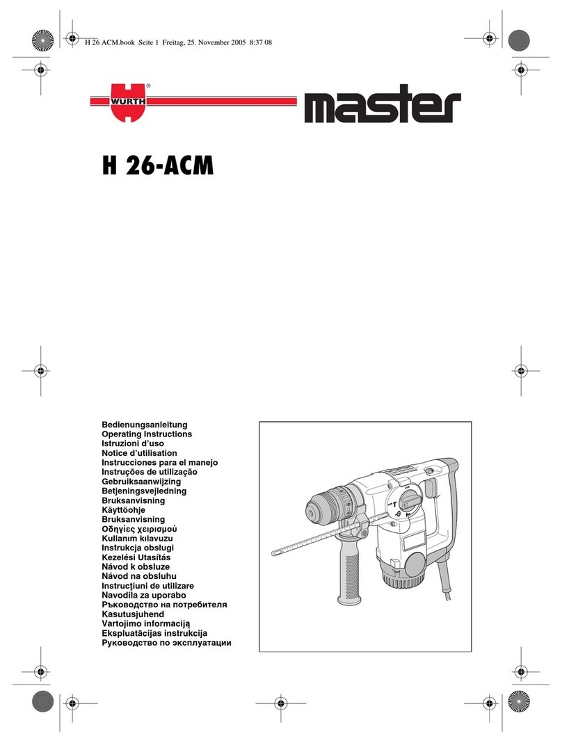 wurth H 26-ACM operating instructions
