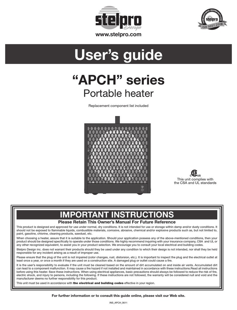 Stelpro APCH series user guide
