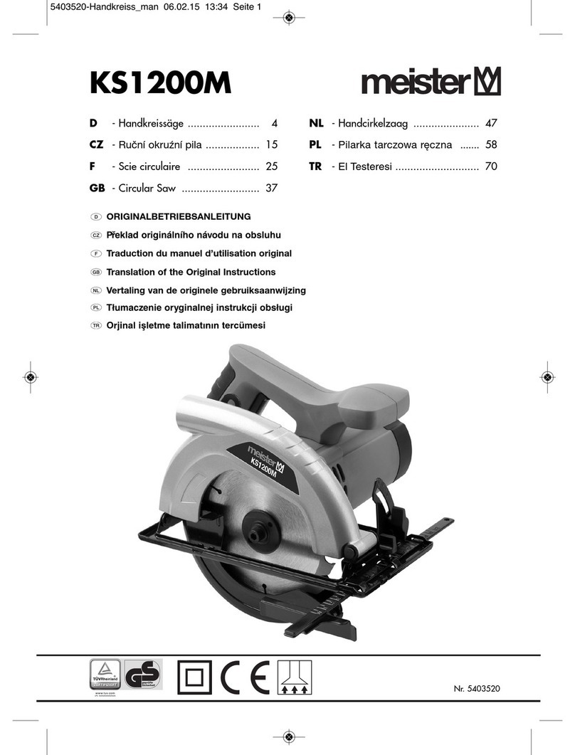 Meister KS1200M Translation of the original instructions