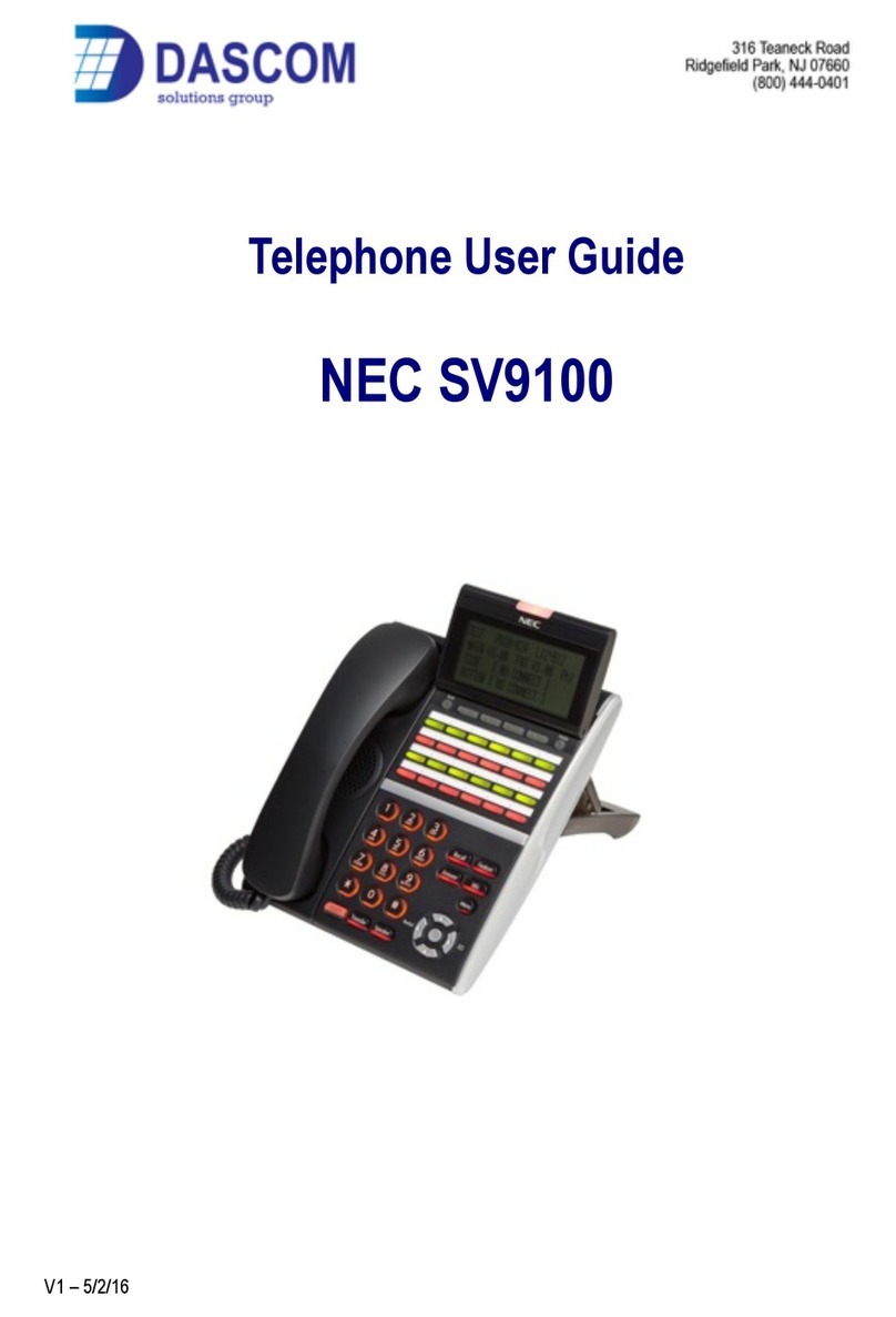 NEC Univerge SV9100 User manual NEC Univerge SV9100 User manual